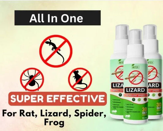 Organic Lizard Defense Spray - Safe & Non-Toxic Repellent (3-Pack)