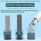 Mini Mop for Kitchen, Floor, Glass, Car & More - 2 Sponges, Self Squeeze, Strong Absorbent, Wet & Dry Use, Multicolour, ABS & Sponge Material