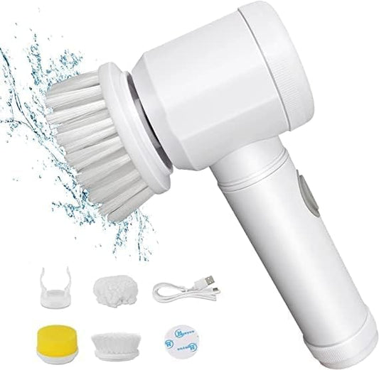 3-in-1 Cordless Electric Scrubbing Brush — Turbo Motor, Waterproof, Rechargeable