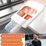 Mini Foldable Sponge Mop, Self-Squeeze Desktop Mop for Small Spaces, Wet & Dry Portable Cleaning Tool for Kitchen Countertops