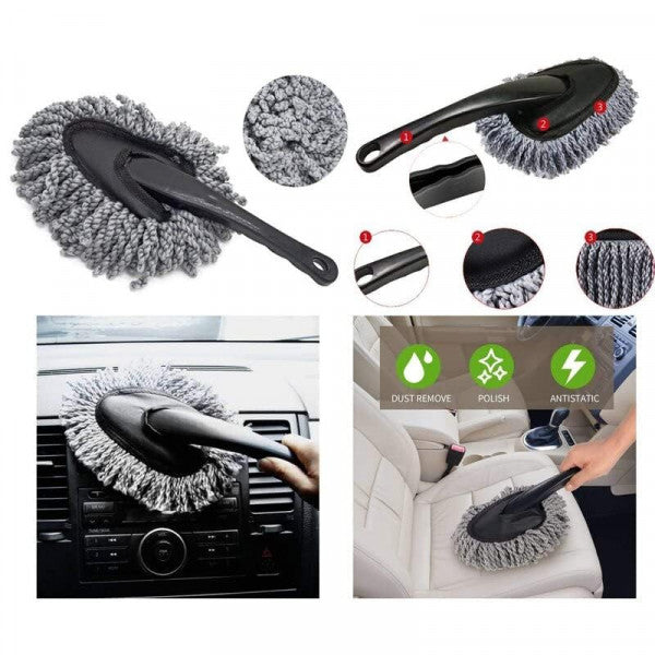 Plastic Multi-Functional Car Duster Cleaning Dirt Dust Clean Brush Dusting Tool Mop