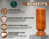 Vijaysar herbal wood tumbler (4 Inch)