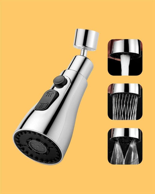 Turbo-Stream 3-Mode Kitchen Faucet - 360° Anti-Splash Sink Sprayer