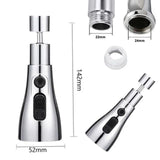 Turbo-Stream 3-Mode Kitchen Faucet - 360° Anti-Splash Sink Sprayer