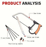 7-in-1 Magic Hand Saw Kit Multipurpose DIY Woodworking Tool for Wood, PVC, Plastic, Metal & Glass Wood Cutter