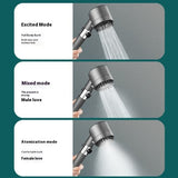 Household bathtub high-pressure shower nozzle turbine handheld multiple nozzle