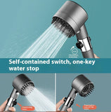 Household bathtub high-pressure shower nozzle turbine handheld multiple nozzle