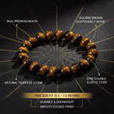 Tiger Eye Yellow Crystal Healing Stone Bracelet
