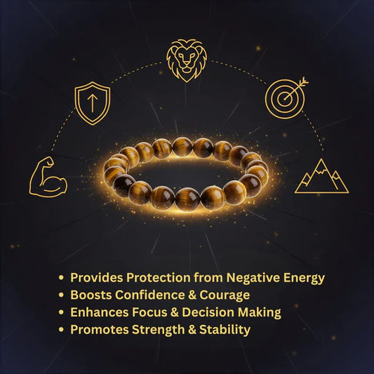 Tiger Eye Yellow Crystal Healing Stone Bracelet